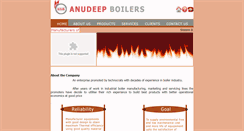 Desktop Screenshot of anudeepboilers.com