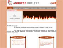 Tablet Screenshot of anudeepboilers.com